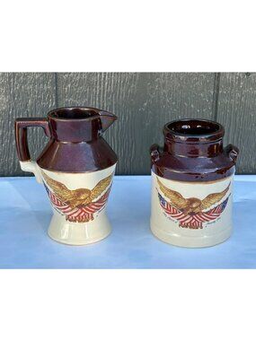 McCoy Pottery Spirit of 76 Eagle Ceramic Pitcher & Jar National Gallery Of Art